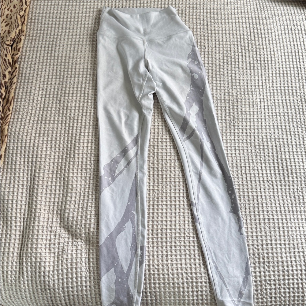 Stylish ALO White and Gray Leggings